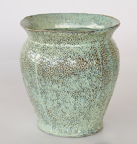 Large Blue & White Jar